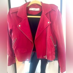 Iro red leather jacket, size 38 (M), purchased in 2020